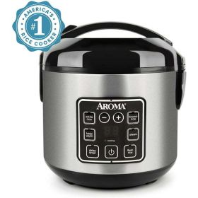 8-Cup (Cooked) Rice & Grain Cooker, Steamer, New Bonded Granited Coating