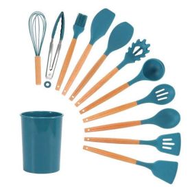 Non-stick Silicone Kitchenware Cooking Utensils Set Cookware Spatula (Color: Beige)