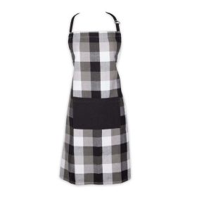 Household Using Tri Color Check Chef Apron (Type: Style B, Color: As pic show)