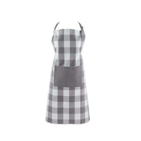 Household Using Tri Color Check Chef Apron (Type: Style D, Color: As pic show)